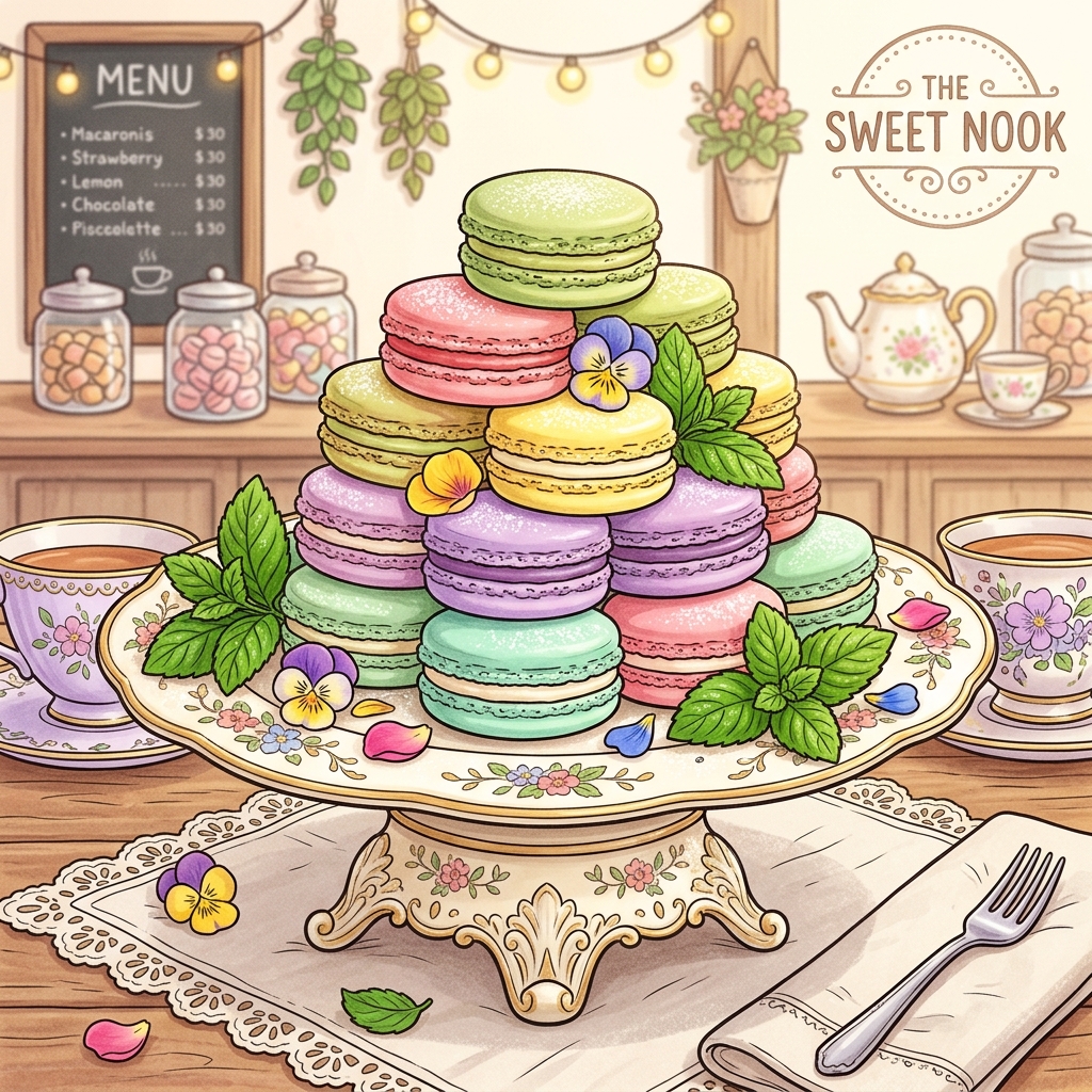 Tháp Bánh Macaron Cầu Vồng